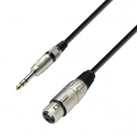 ADAM HALL K3BFV1000 | Cable de Micro de XLR hembra a Jack 6,3 mm estéreo 10 m
